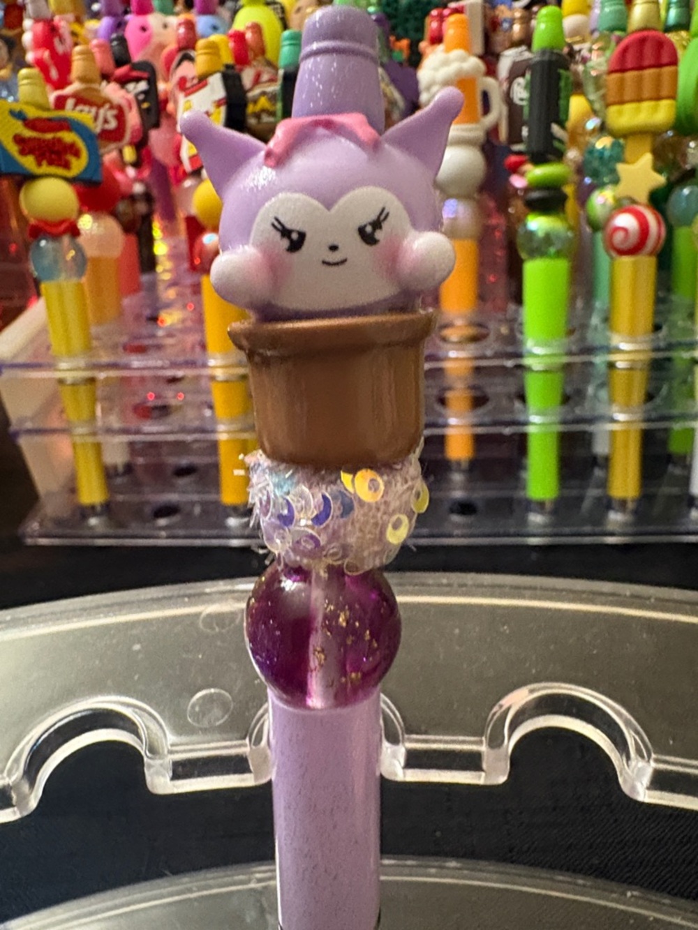 Cute Purple Kuromi Sanrio Ice Cream Character Pen